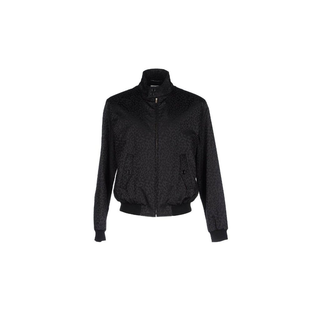 Saint Laurent Black Leopard Bomber